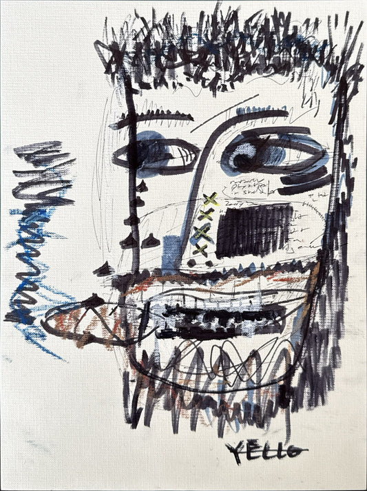 Blind Man With a Cigar in Blue