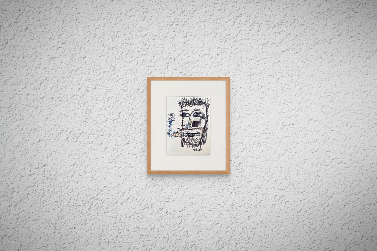 Blind Man With a Cigar in Blue