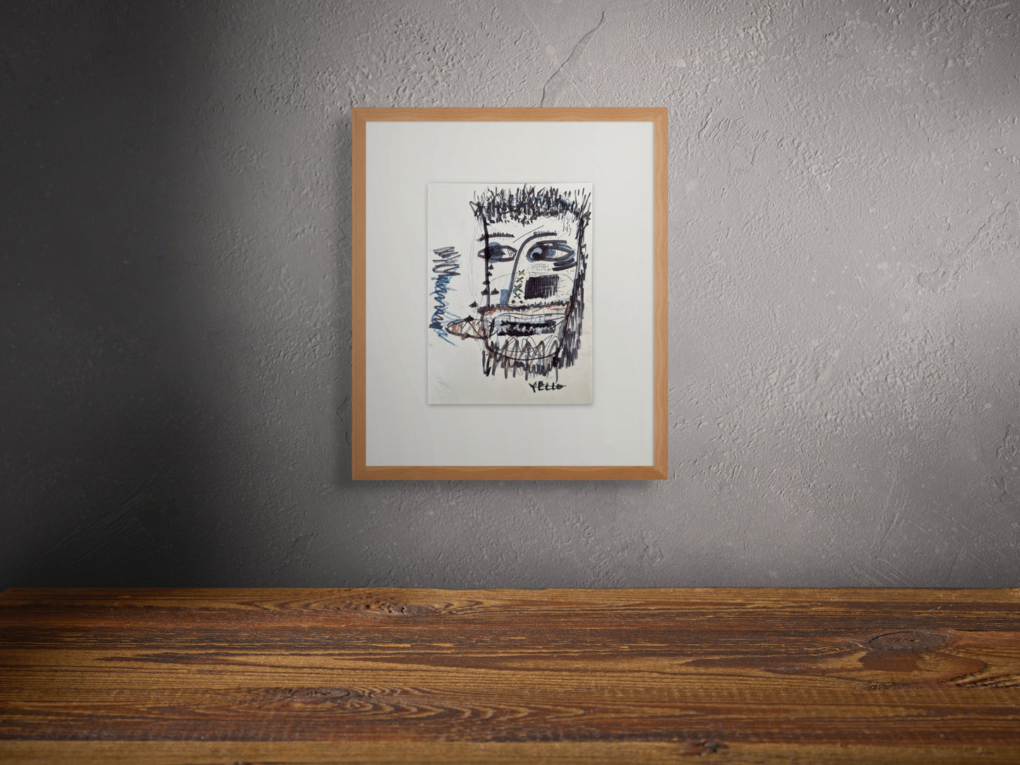 Blind Man With a Cigar in Blue