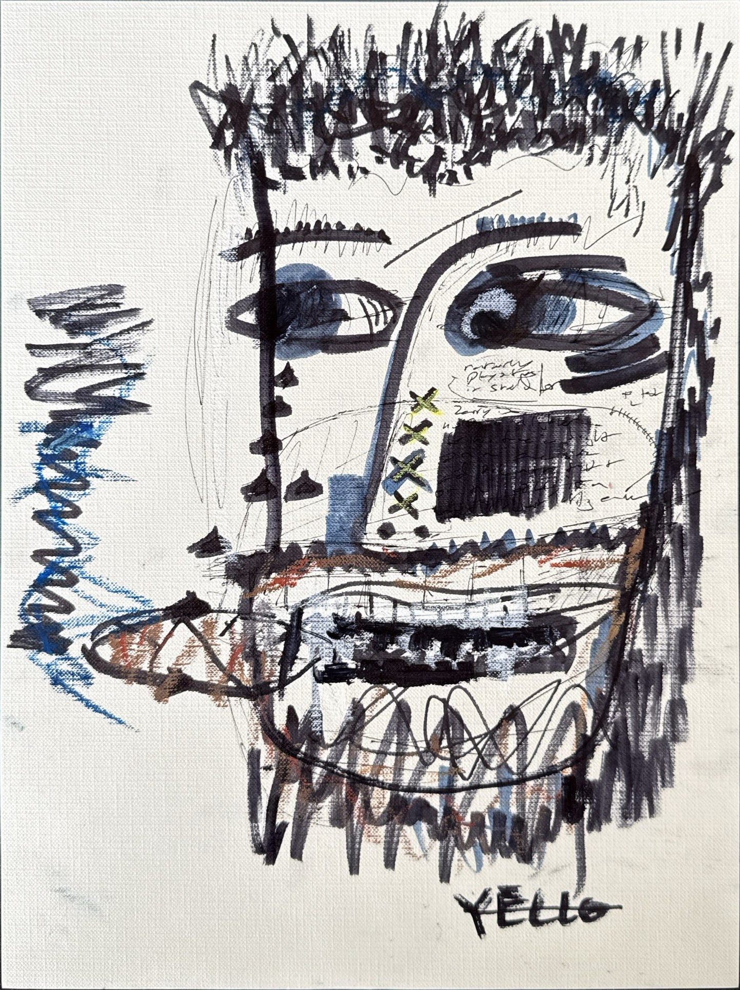 Blind Man With a Cigar in Blue