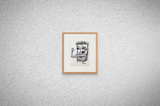 Blind Man With a Cigar in Blue